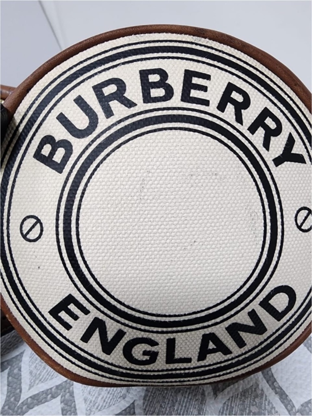 Authentic BURBERRY Canvas Calfskin Louise Crossbody/Shoulder Bag Brown/Beige/Bla - Picture 15 of 16